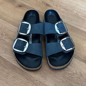 Birkenstock Arizona Big Buckle- Oiled Leather Black